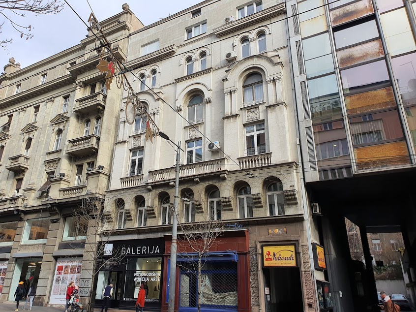 A view on Konstantinović House in Kralja Milana street