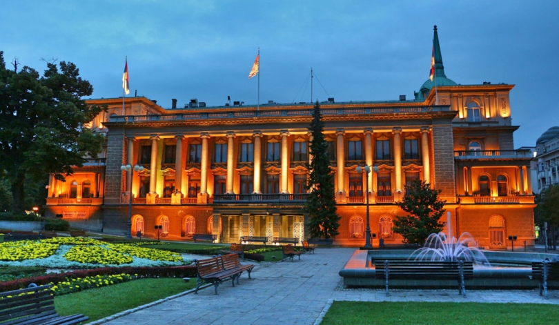 A view on the New Palace (now Presidential Palace)