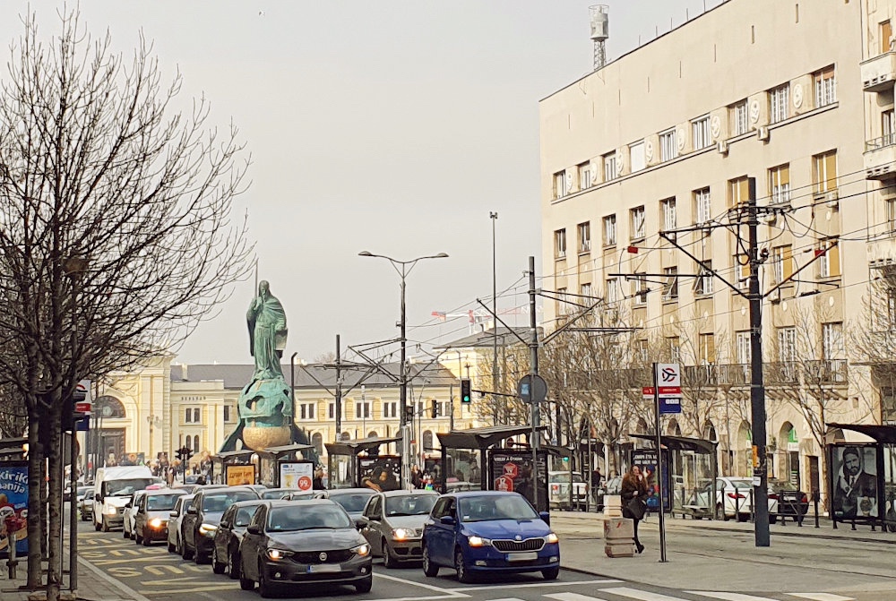 Pogled na Savski trg iz Nemanjine ulice