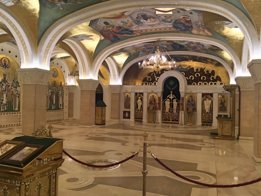 Crypt inside the Church of St. Sava