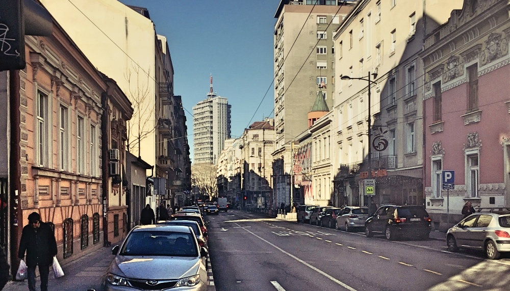 A view on Svetogorska street and Politika tower