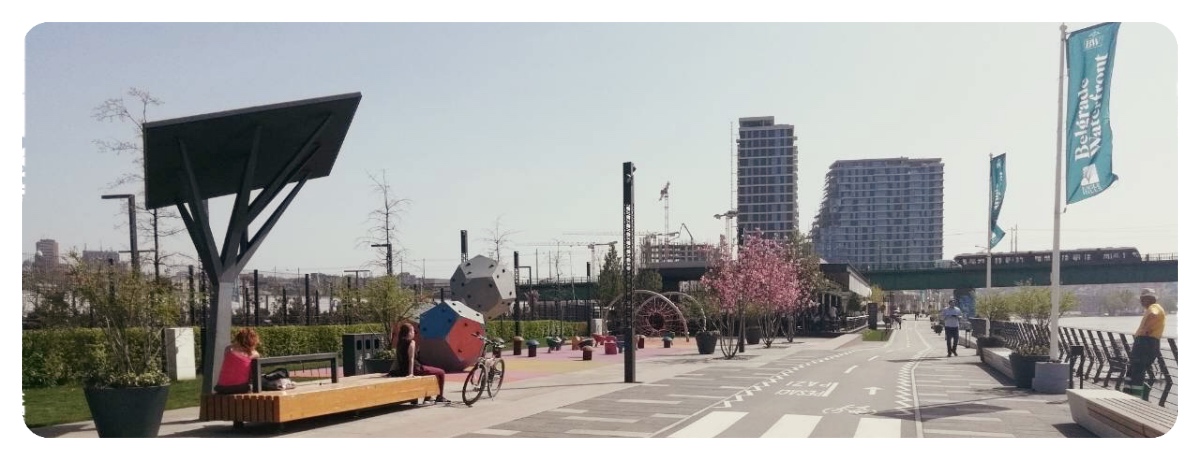 A view on the promenade at Belgrade Waterfront