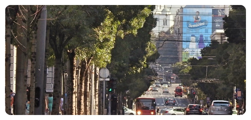 A view on St. Sava's Church from Kralja Milana st.