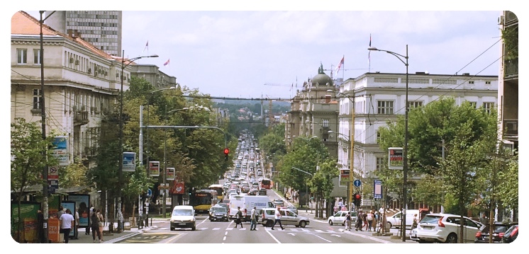 A view on Kneza Miloša street