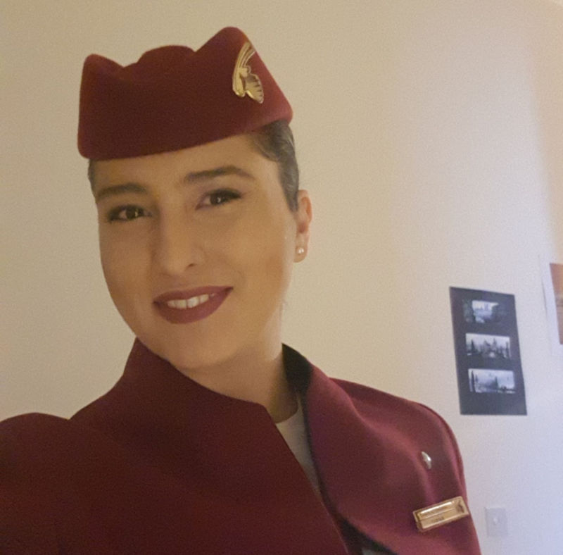 Ivana Djurdjević as a flight attendant
