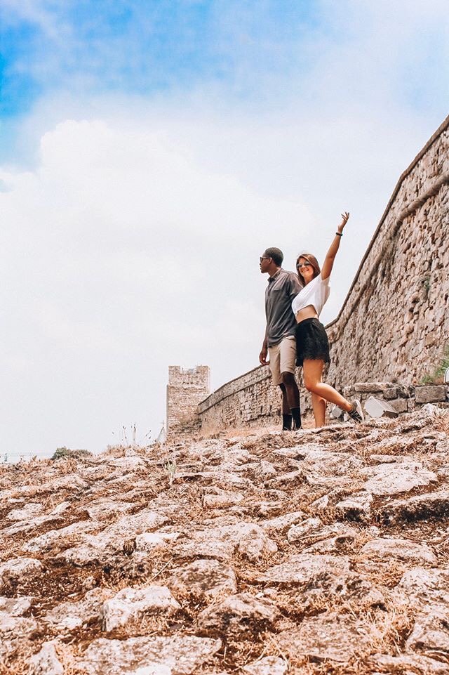 Couple on the Map at Belgrade Fortress