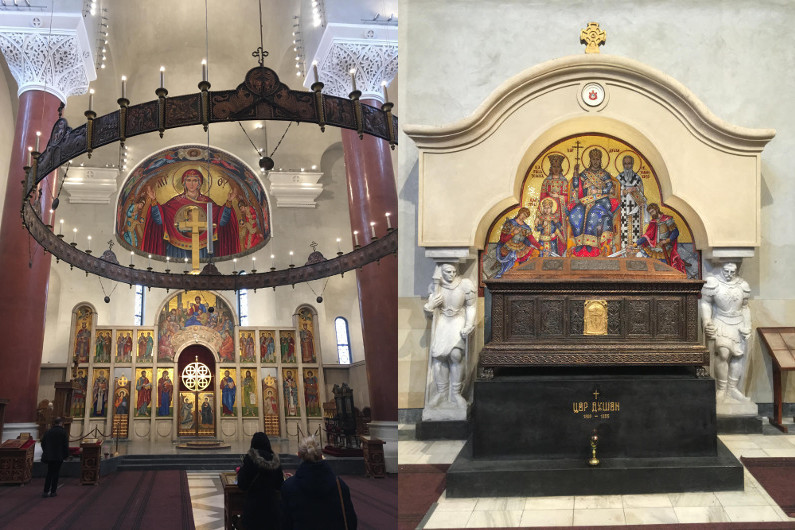 Iconostasis and Tomb of Emperor Dušan