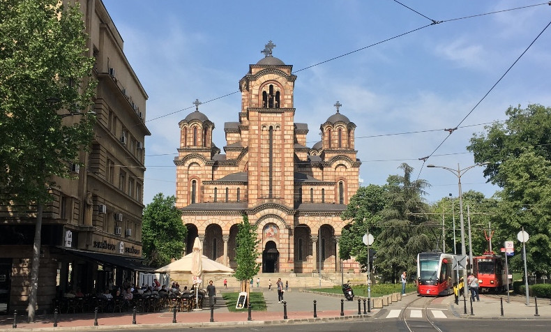 A view on St. Mark's Church from Resavska street